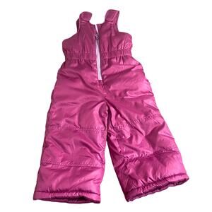 Joe Fresh pink overall ski snow bibs baby snow pants SIZE 18-24M